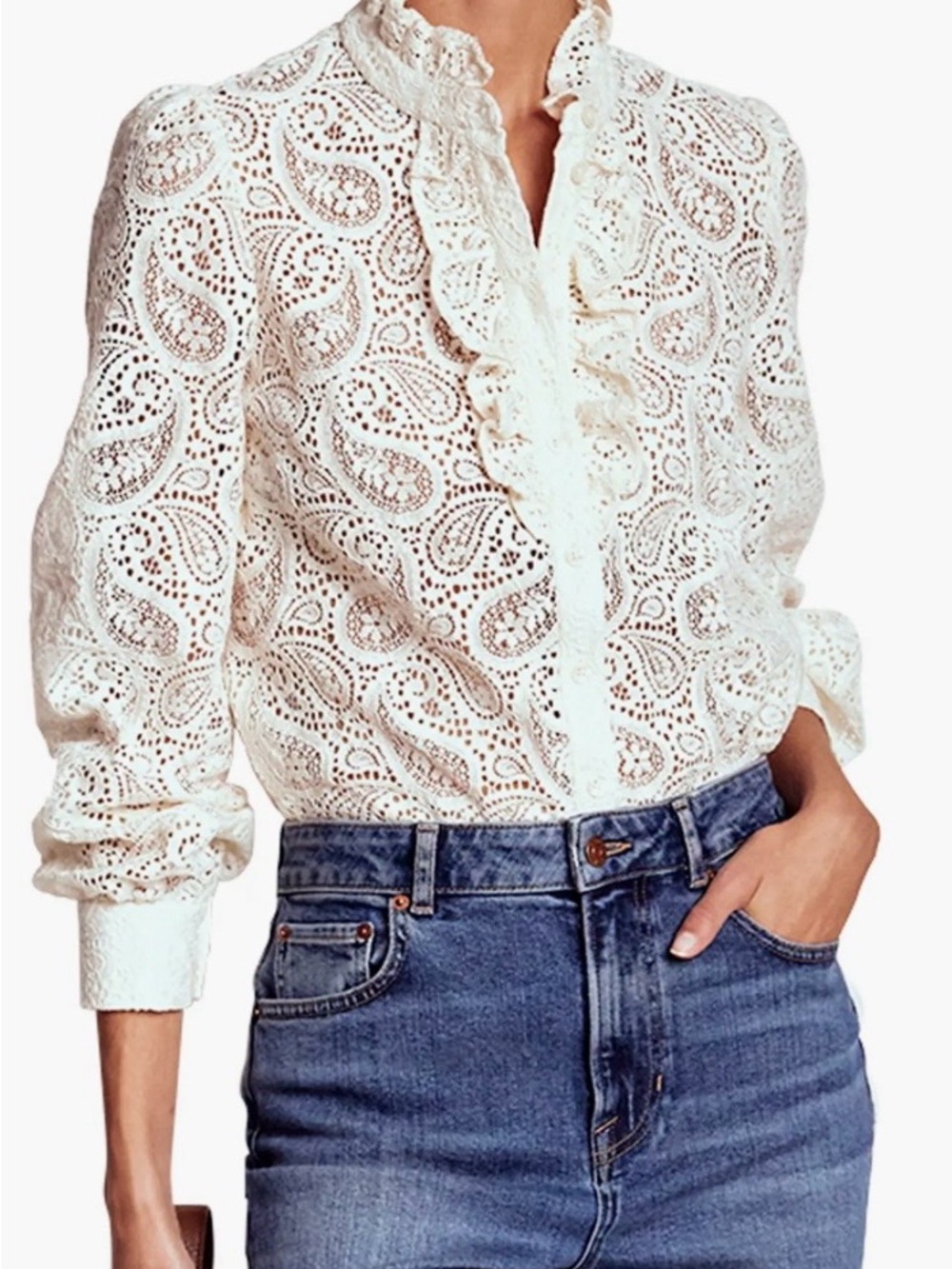 Boden Sasha Long Sleeve Lace Top